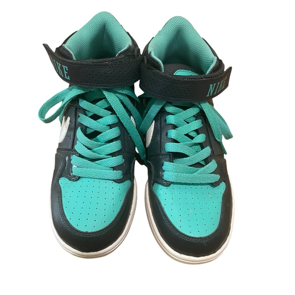 Nike High Top Sneakers Black Teal White Pink Youth Size 4Y Women’s Size 5.5 - Picture 3 of 9